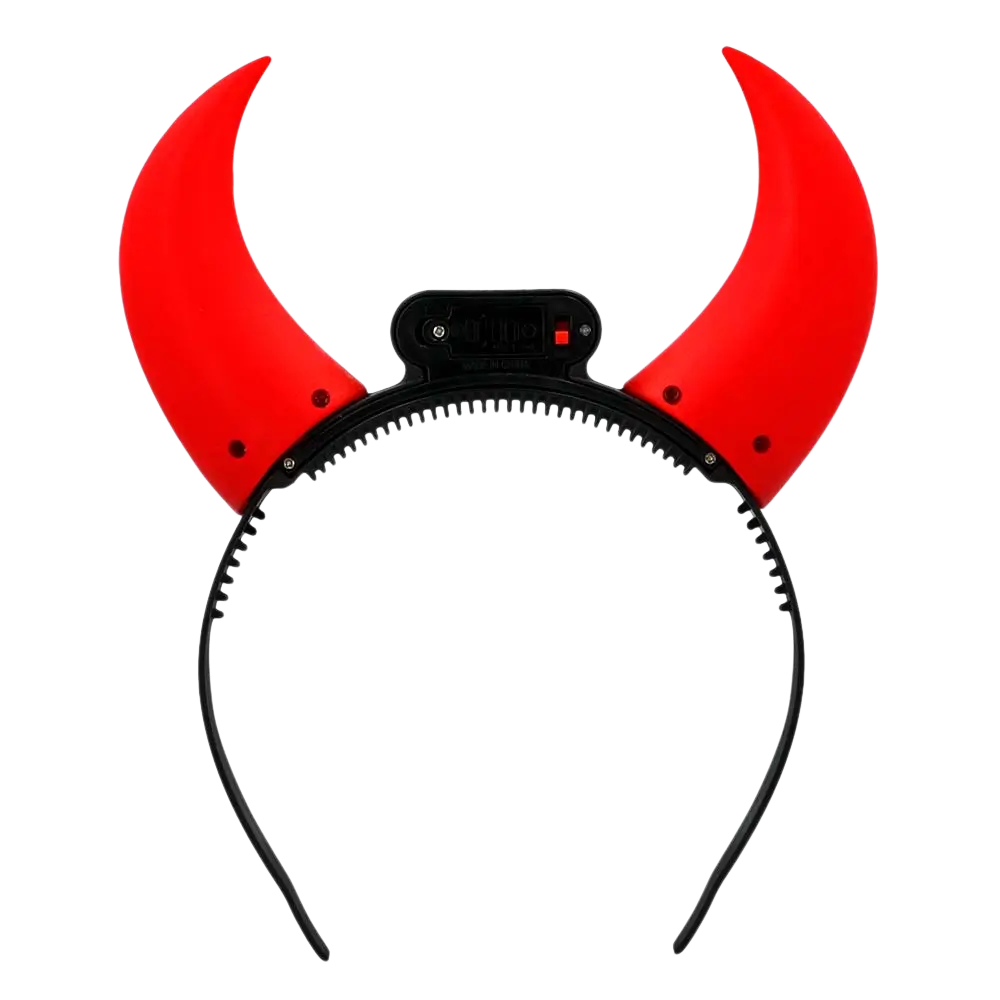 Serre-Tête Cornes de Diable Lumineux LED – Accessoire Halloween