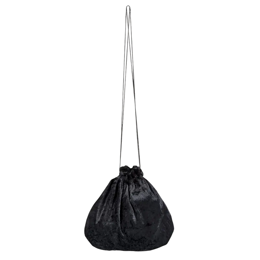 Bourse Pirate Noire 24 x 25 cm – Sacoche de Déguisement