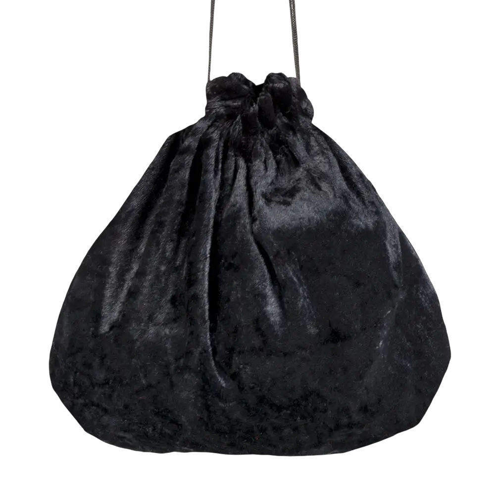 Bourse Pirate Noire 24 x 25 cm – Sacoche de Déguisement