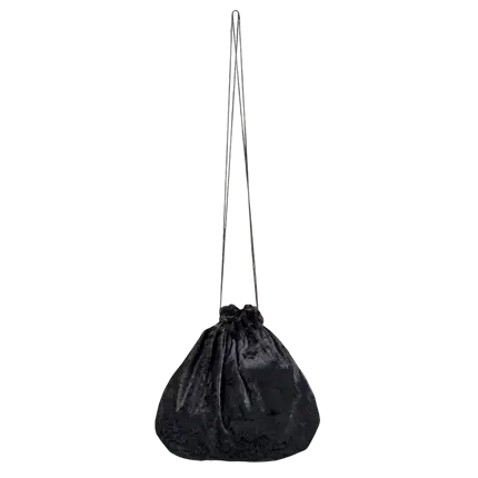 Bourse Pirate Noire 24 x 25 cm – Sacoche de Déguisement