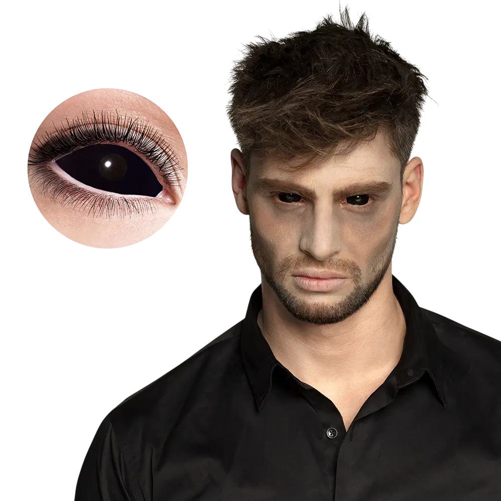 Lentilles Yeux Noirs Mort-Vivant – Lentilles Halloween