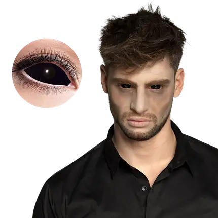 Lentilles Yeux Noirs Mort-Vivant – Lentilles Halloween