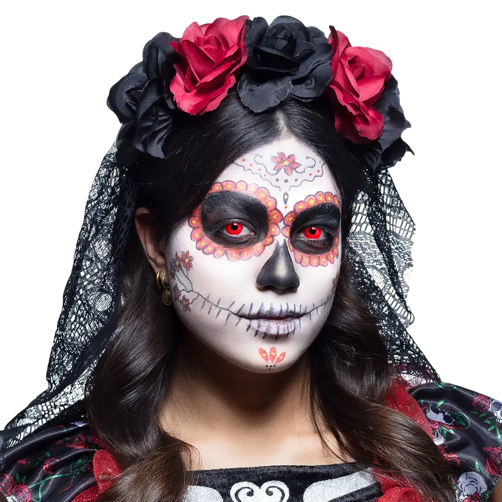 Lentilles Fluorescentes Rouges – Lentilles Halloween