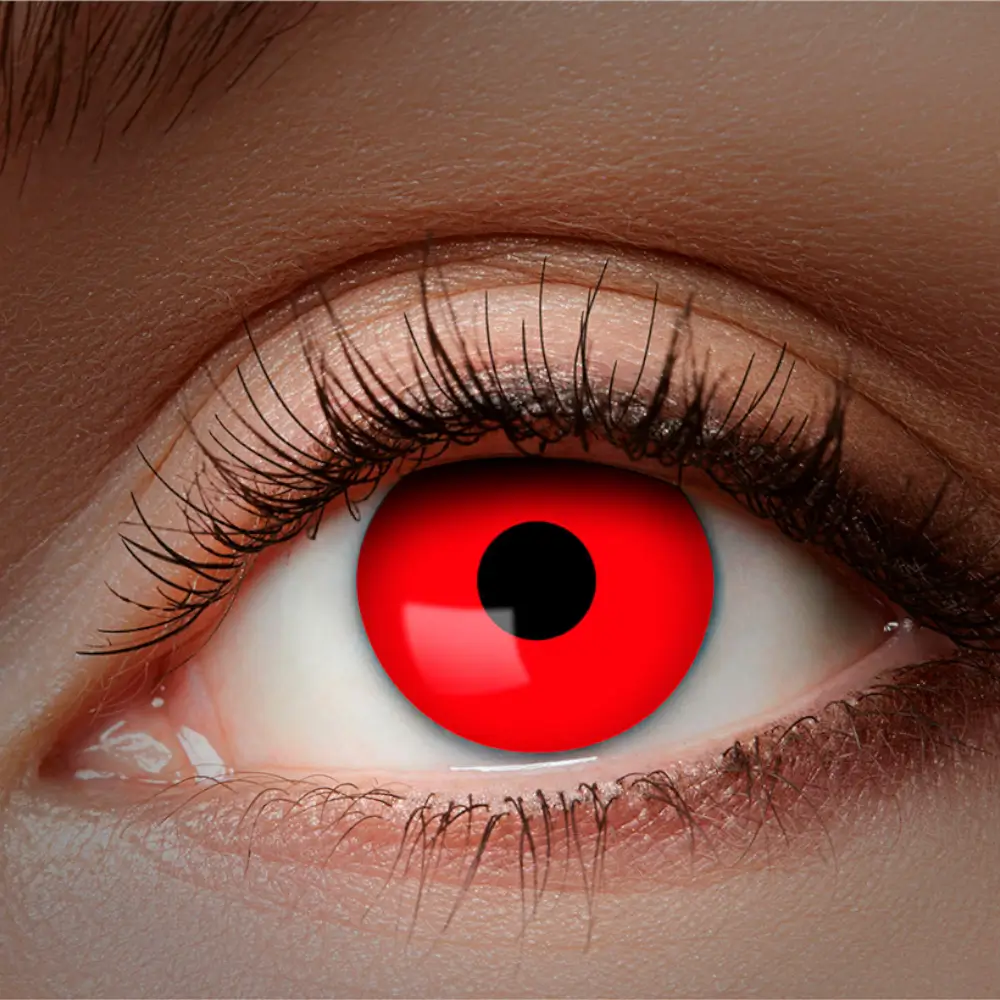 Lentilles Fluorescentes Rouges – Lentilles Halloween