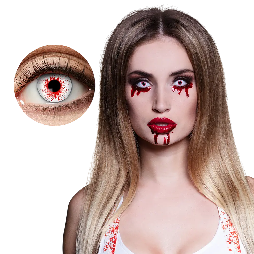 Lentilles Éclaboussures de Sang – Lentilles Halloween