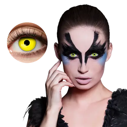Lentilles Yeux Jaunes Corbeau – Lentilles Halloween