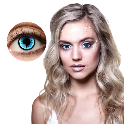 Lentilles Bleu Clair Ange – Lentilles de Contact Fantaisie