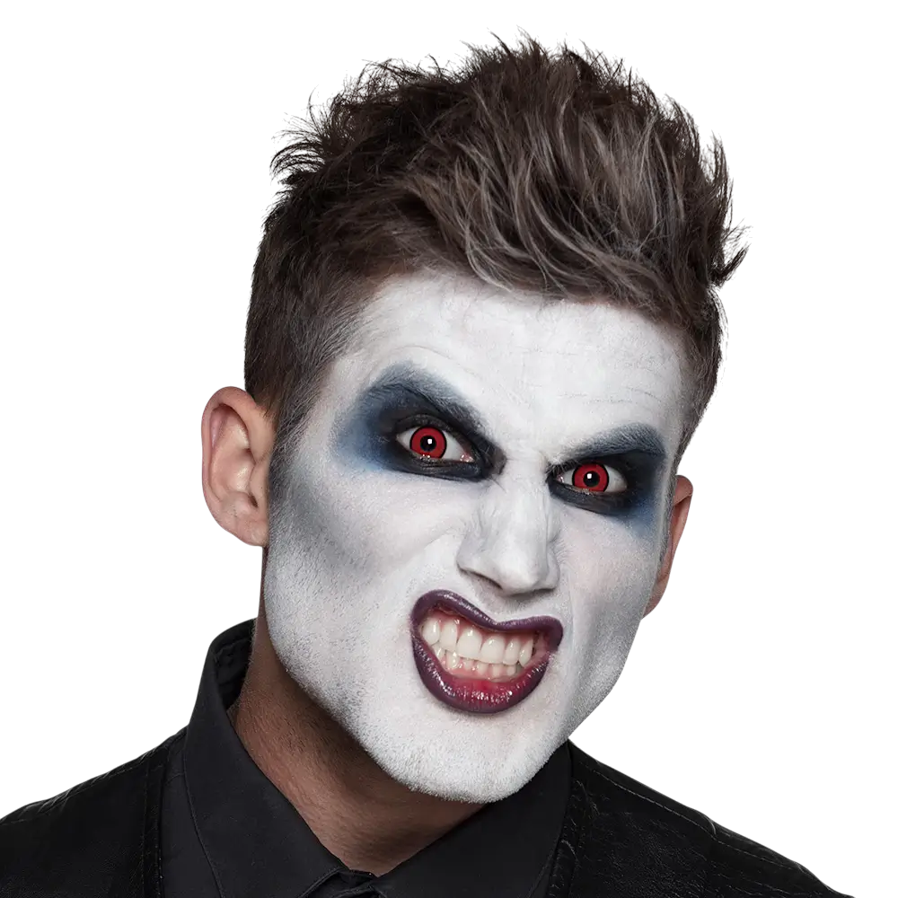 Lentilles Rouges et Noires Vampire – Lentilles Halloween