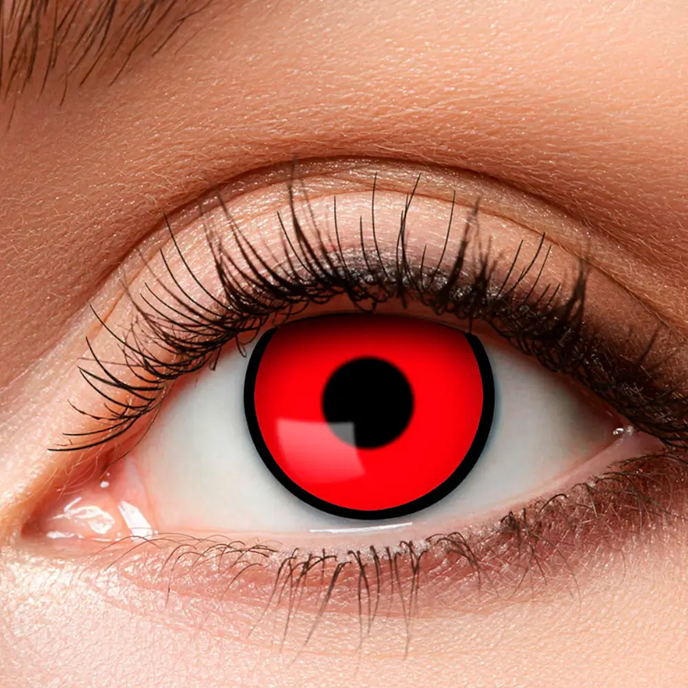 Lentilles Rouges et Noires Vampire – Lentilles Halloween