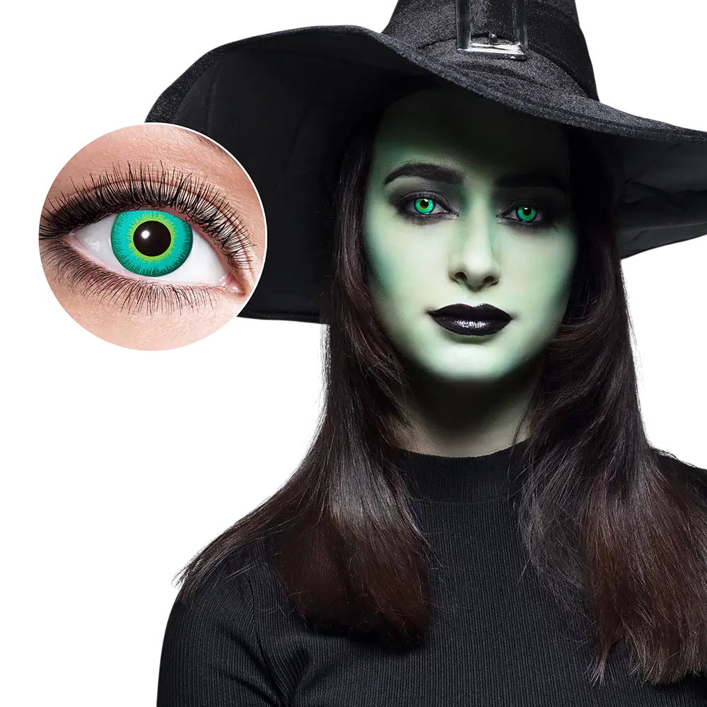 Lentilles Vertes Sorcière – Lentilles Halloween