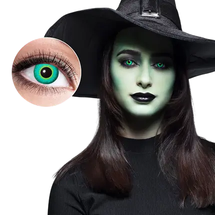 Lentilles Vertes Sorcière – Lentilles Halloween
