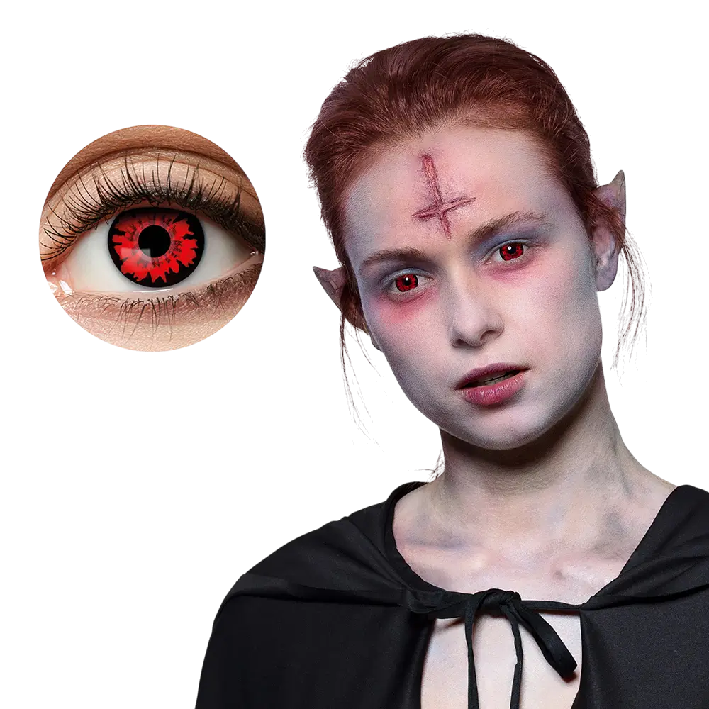 Lentilles Rouges Vampire – Lentilles Halloween