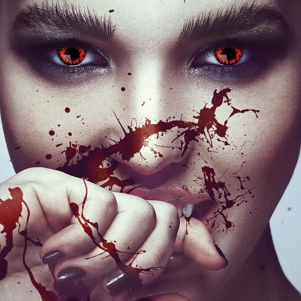 Lentilles Rouges Vampire – Lentilles Halloween