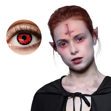 Lentilles Rouges Vampire – Lentilles Halloween