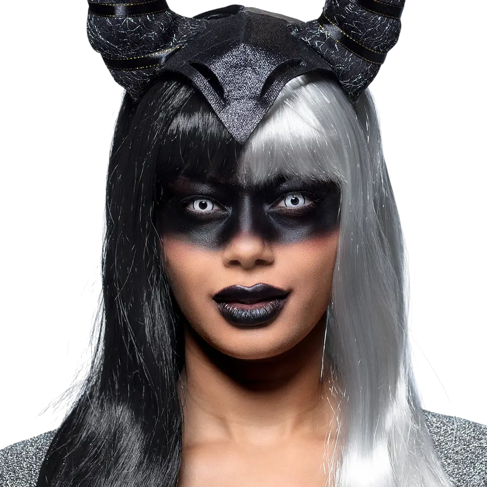 Lentilles Blanches Contour Noir – Lentilles Halloween