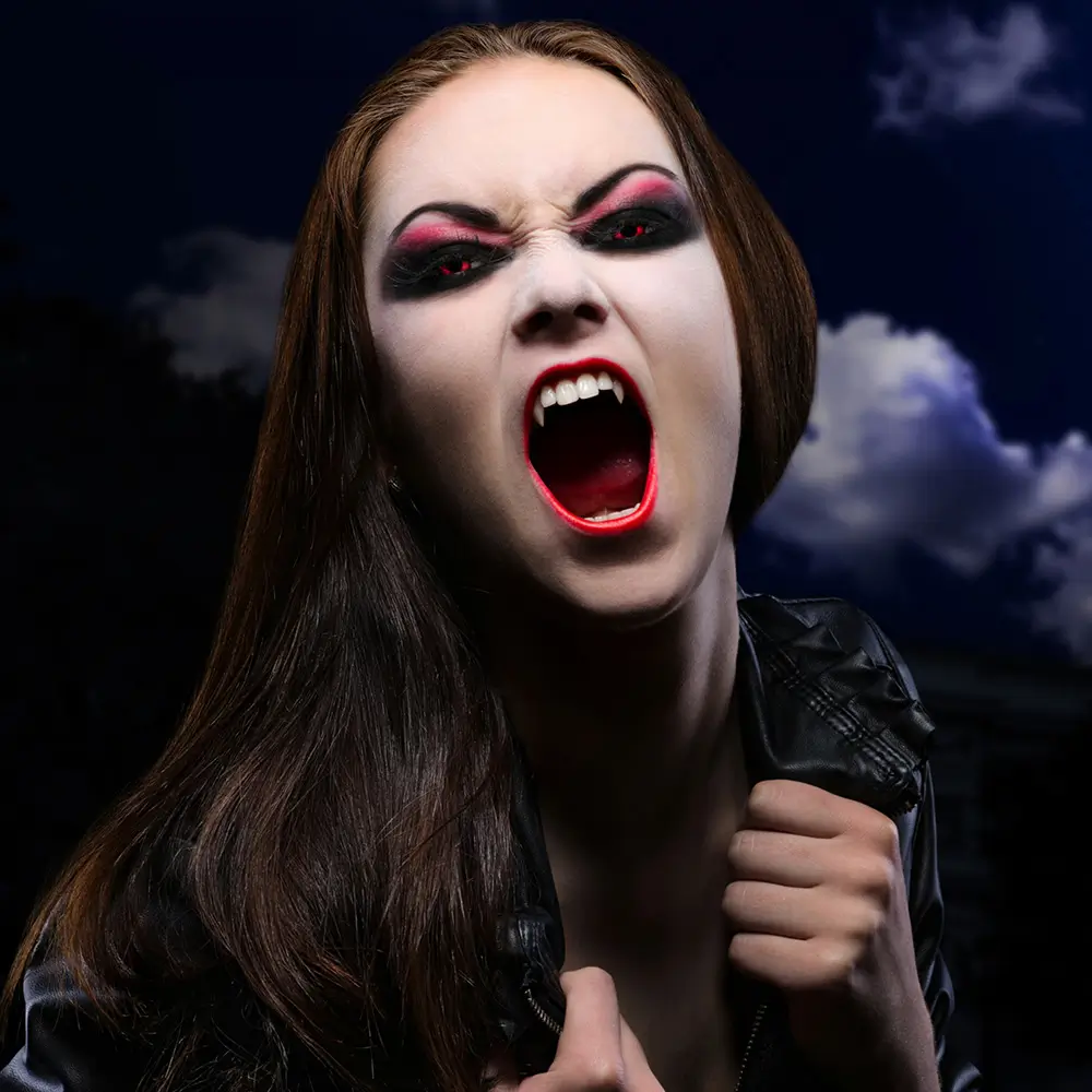 Lentilles Yeux Rouges Pupille Noire – Lentilles Diable Halloween