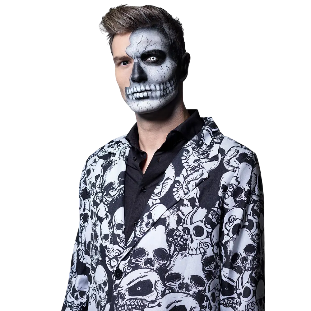 Lentilles Skullface Noir et Blanc – Lentilles Halloween