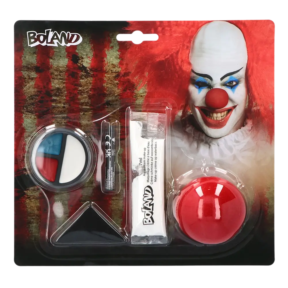 Kit Maquillage Clown Horreur – Nez, Maquillage et Éponge