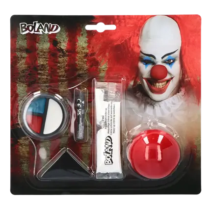 Kit Maquillage Clown Horreur – Nez, Maquillage et Éponge