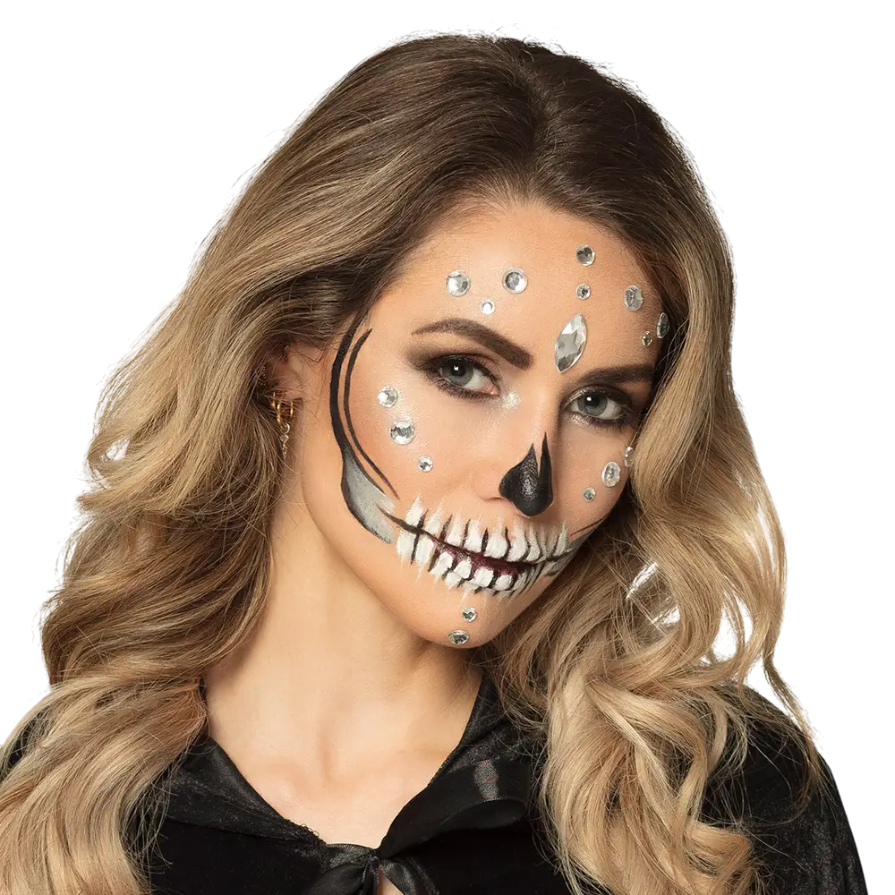 Kit Maquillage Squelette Diamant – Maquillage, Paillettes et Strass