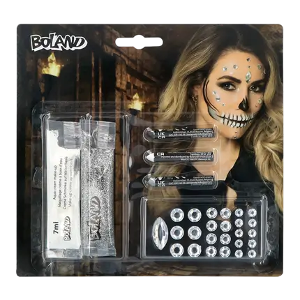 Kit Maquillage Squelette Diamant – Maquillage, Paillettes et Strass