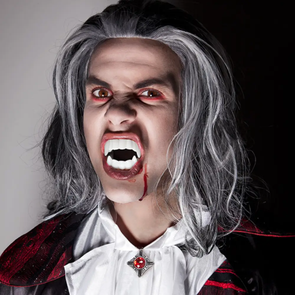 Kit Vampire – Dents de Vampire et Faux Sang 11 ml