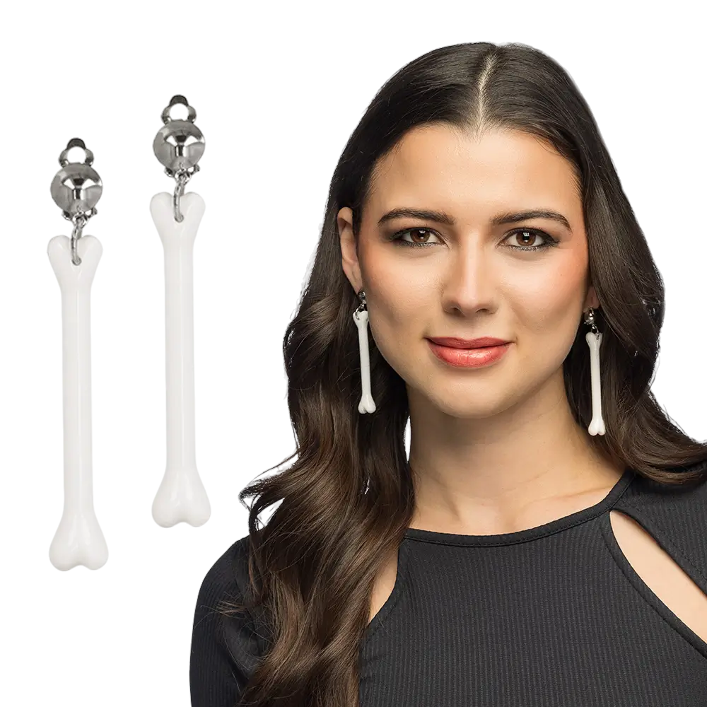 Boucles d’Oreilles Pendantes Os – Femme des Cavernes