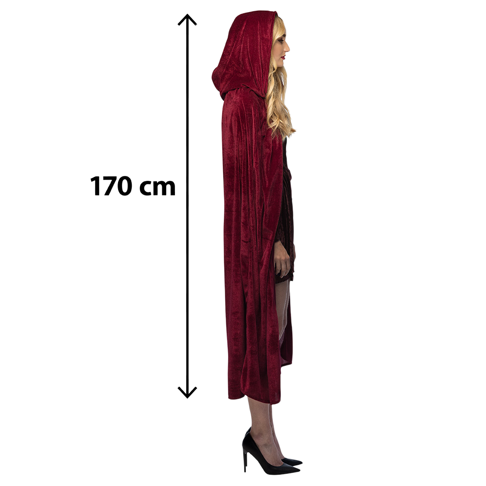 Cape Rouge Bordeaux 170 cm – Déguisement Halloween