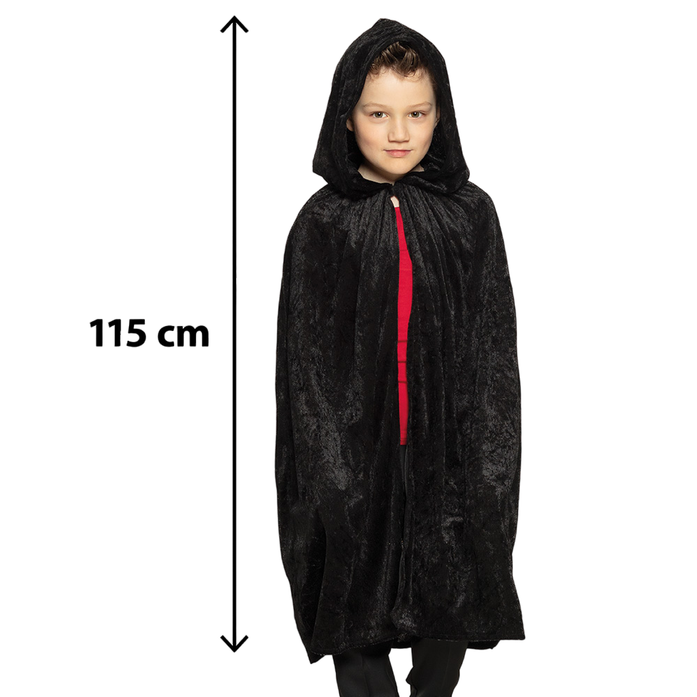Cape Noire Enfant 115 cm – Déguisement Halloween