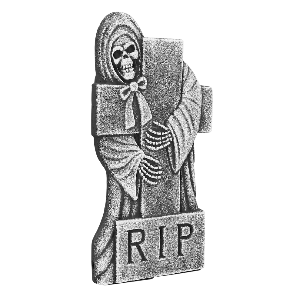 Lot de 4 Pierres Tombales RIP 41 x 20 cm – Décoration Halloween