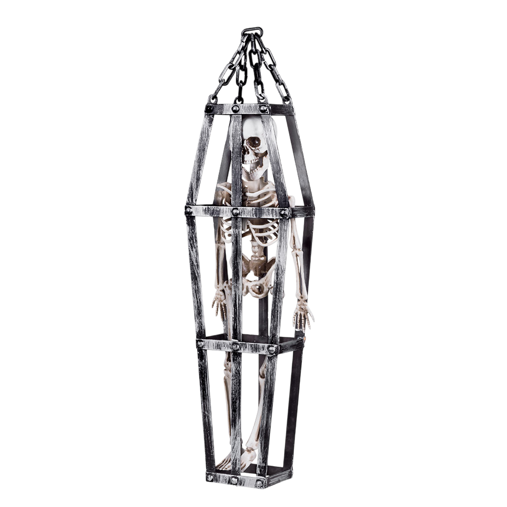 Squelette en Cage à Suspendre 50 cm – Décoration Halloween