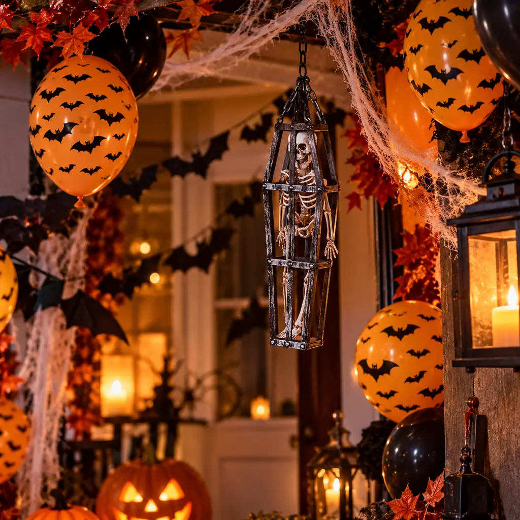 Squelette en Cage à Suspendre 50 cm – Décoration Halloween
