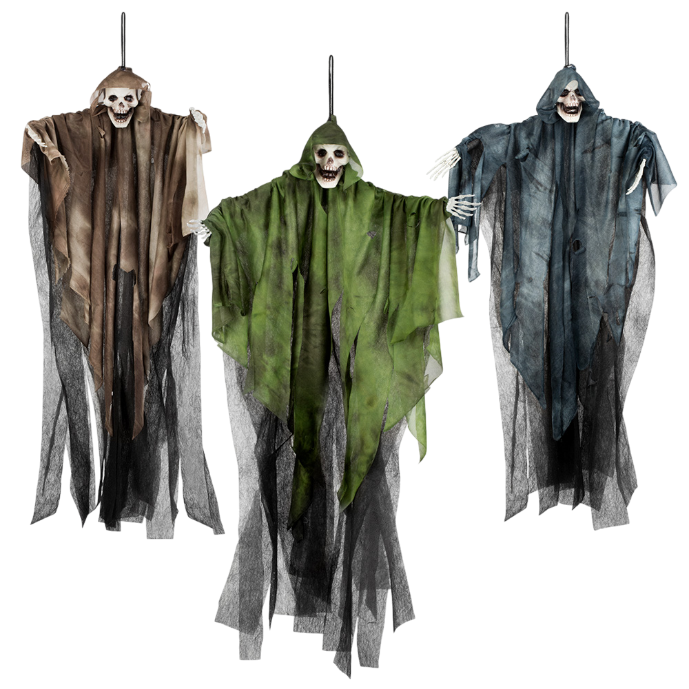 Fantôme Tête de Mort à Suspendre 65 cm – Décoration Halloween
