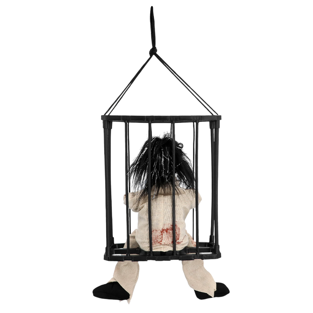 Fantôme Prisonnier Animé à Suspendre 28 x 23 x 9,5 cm – Décoration Halloween