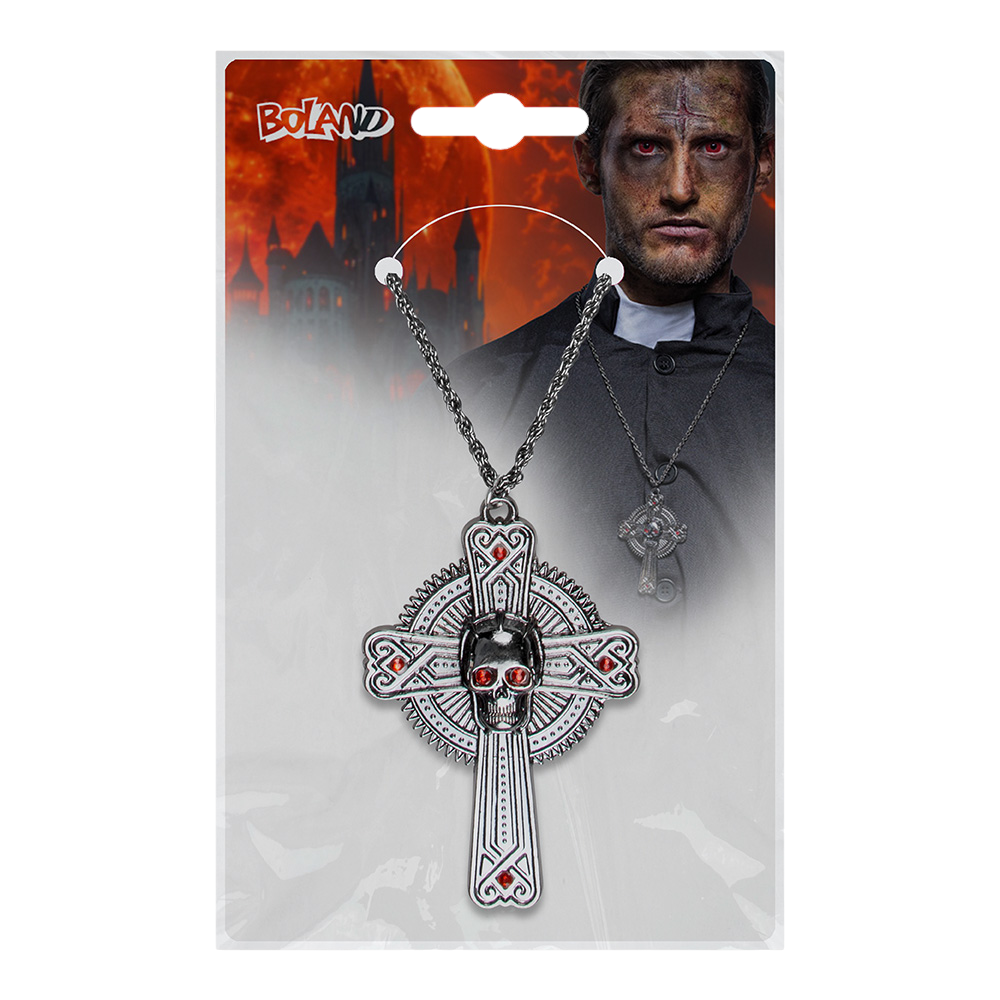 Collier Tête de Mort et Ossements – Bijou Halloween