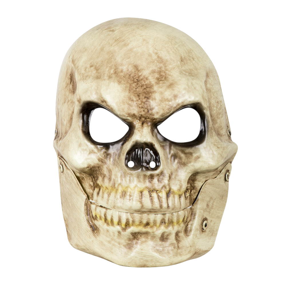Masque Tête de Mort PVC à Mâchoire Mobile – Halloween