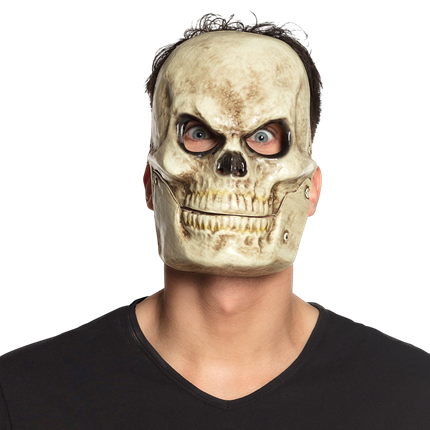 Masque Tête de Mort PVC à Mâchoire Mobile – Halloween
