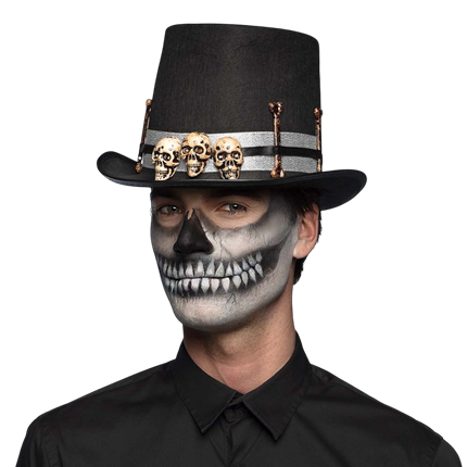 Chapeau de Maître Halloween Tête de Mort – Déguisement