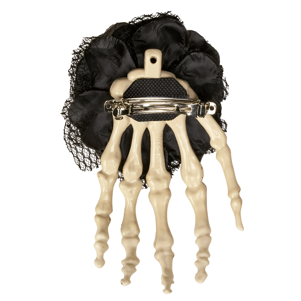 Barrette Main de Squelette – Accessoire Cheveux Halloween