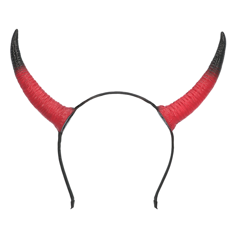 Serre-Tête Cornes de Diable Rouge et Noir en Mousse – Halloween