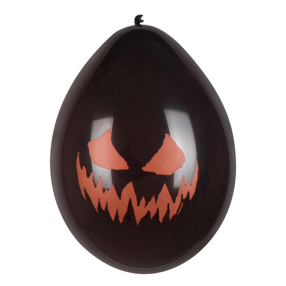 Lot de 6 Ballons Latex Citrouille Effrayante Ø 25 cm – Halloween
