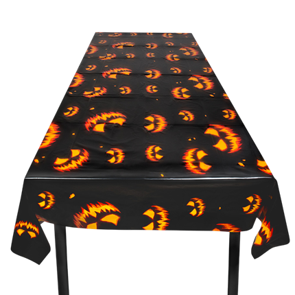 Nappe Citrouille Effrayante 120 x 180 cm – Décoration Halloween