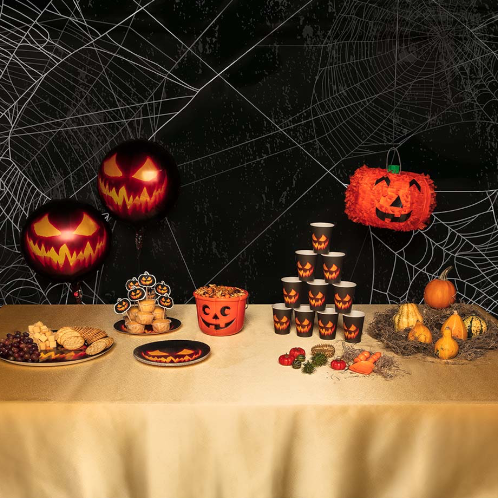 Lot de 10 Gobelets Citrouille Effrayante 25 cl – Halloween