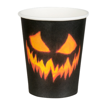 Lot de 10 Gobelets Citrouille Effrayante 25 cl – Halloween