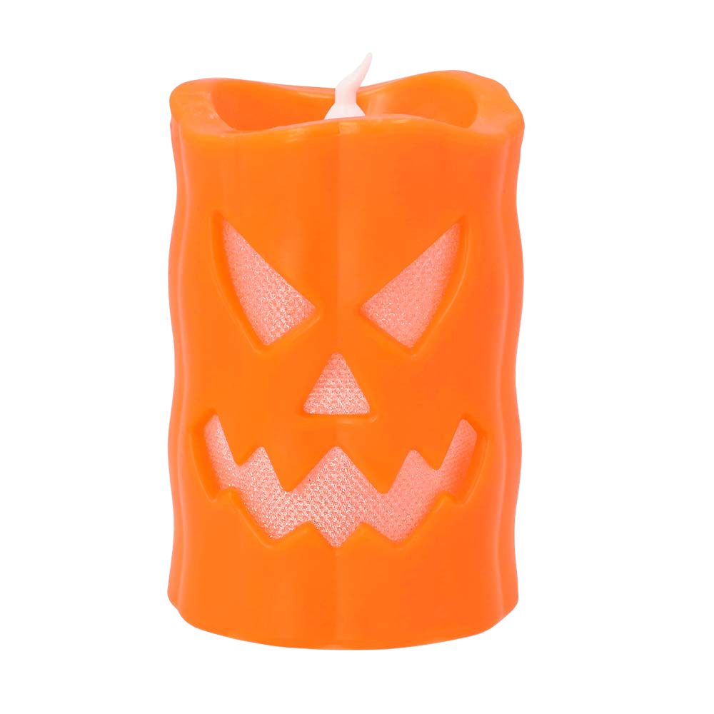 Bougie LED Citrouille 10 x 6 cm – Décoration Halloween