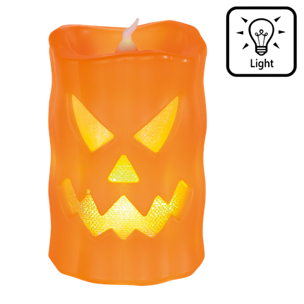 Bougie LED Citrouille 10 x 6 cm – Décoration Halloween