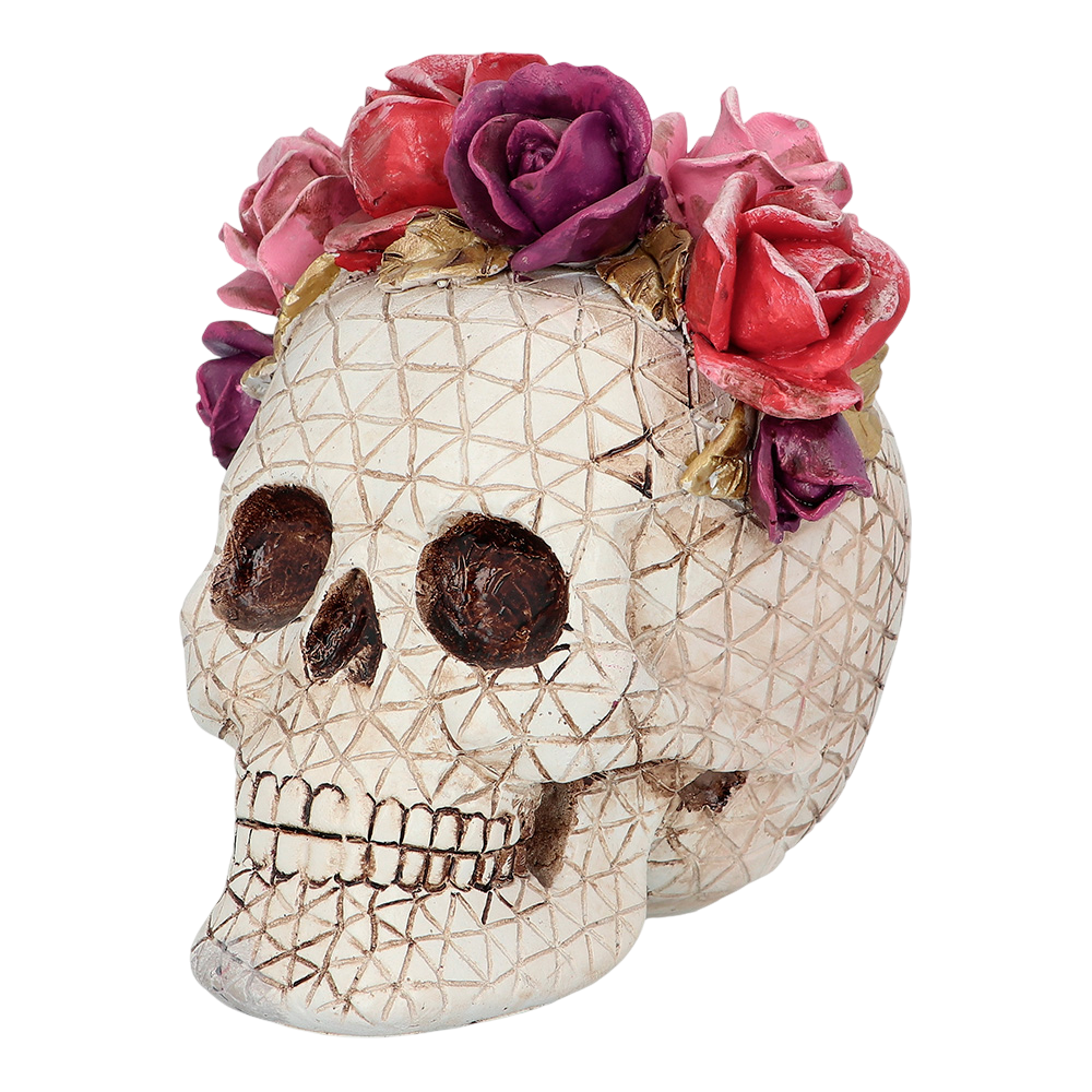 Tête de Mort Dia de los Muertos 15 x 14 x 15 cm – Décoration Halloween