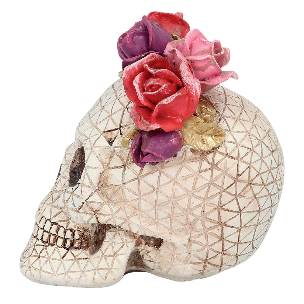 Tête de Mort Dia de los Muertos 15 x 14 x 15 cm – Décoration Halloween