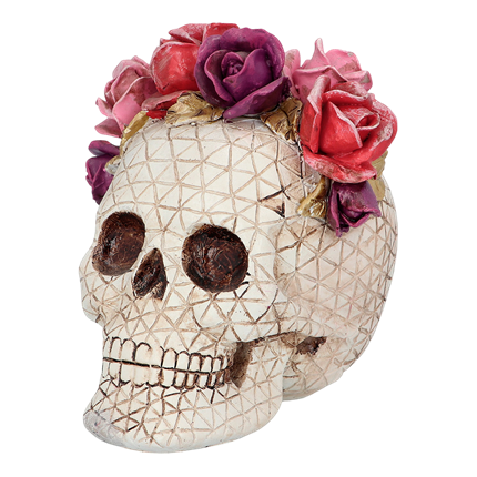 Tête de Mort Dia de los Muertos 15 x 14 x 15 cm – Décoration Halloween