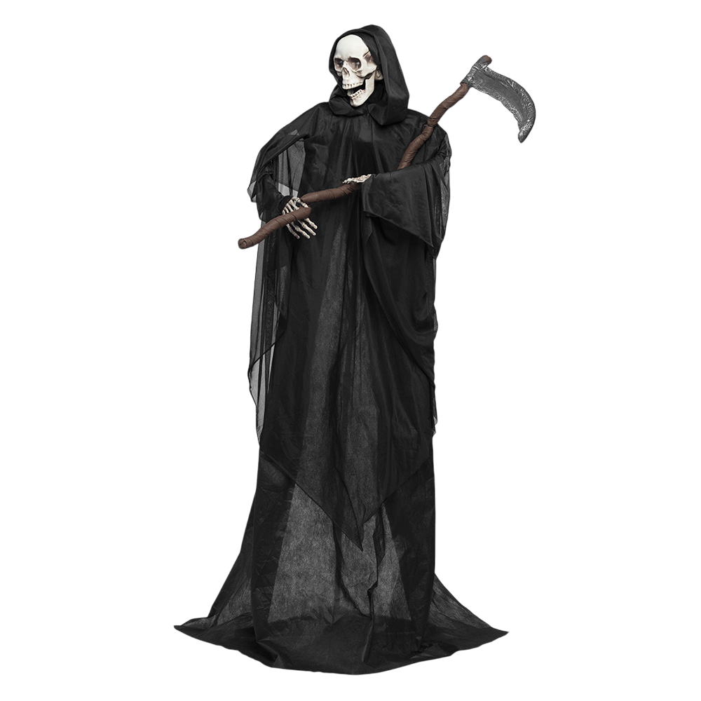 Poupée Squelette Faucheuse avec Faux Animée 183 cm – Halloween